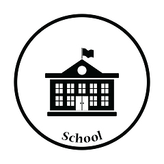 Image showing Icon of School building