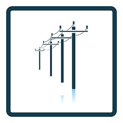 Image showing High voltage line icon