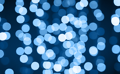 Image showing christmas background with classic blue lights