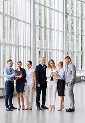 Image showing business people with tablet pc computers at office