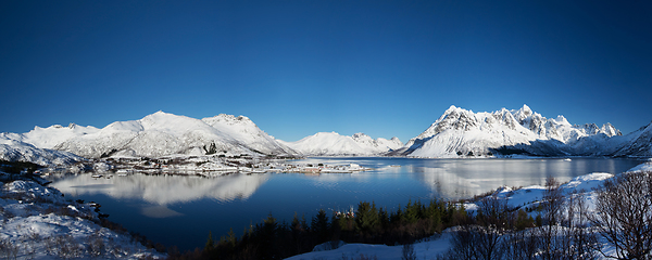 Image showing Sildpollnes Church, Lofoten, Norway