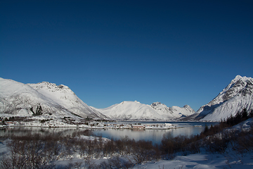 Image showing Sildpollnes Church, Lofoten, Norway