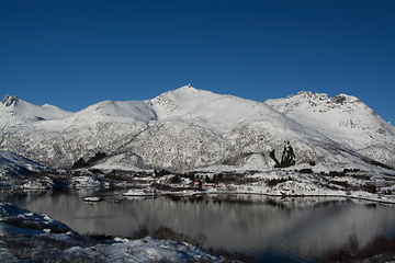 Image showing Sildpollnes Church, Lofoten, Norway