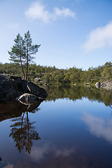 Image showing Way to the Preikestolen, Rogaland, Norway