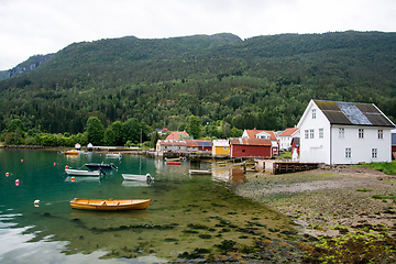 Image showing Solvorn at the Lustrafjorden, Sogn og Fjordane, Norway