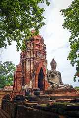 Image showing Buddha statue in Wat Mahathat, Ayutthaya, Thailand