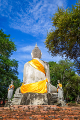 Image showing Buddha statue, Wat Lokaya Sutharam temple, Ayutthaya, Thailand