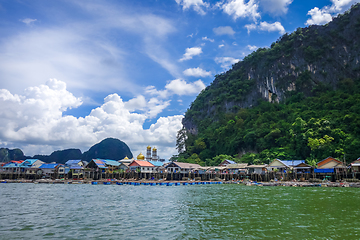 Image showing Koh Panyi fishing village, Phang Nga Bay, Thailand