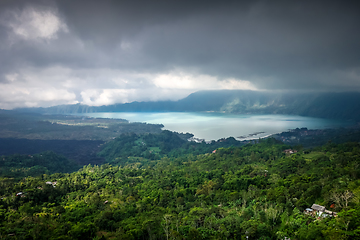 Image showing Gunung batur volcano and lake, Bali, Indonesia