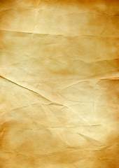 Image showing Old brown crumpled paper texture background