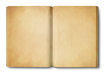 Image showing Vintage open book isolated on white background