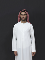 Image showing Portrait of young muslim man wearing traditional clothes