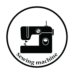 Image showing Modern sewing machine icon