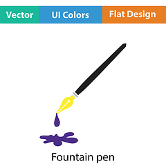 Image showing Fountain pen with blot icon