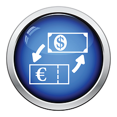 Image showing Currency dollar and euro exchange icon