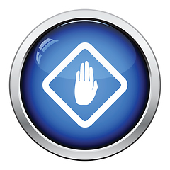 Image showing Icon of Warning hand