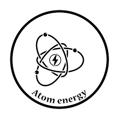 Image showing Atom energy icon