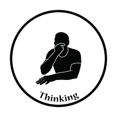 Image showing Thinking man icon