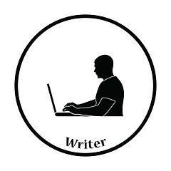 Image showing Writer at the work icon