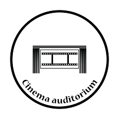 Image showing Cinema theater auditorium icon