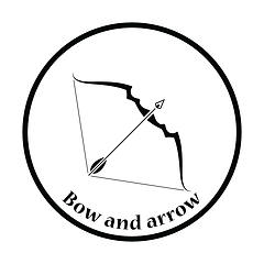 Image showing Bow and arrow icon