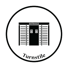 Image showing Stadium entrance turnstile icon