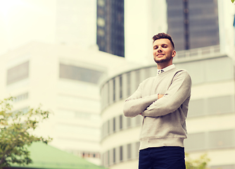 Image showing young man on city street