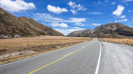 Image showing Landscape scenery road in south New Zealand