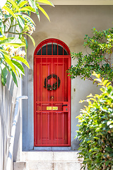 Image showing red door in Sydney Australia