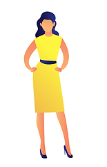 Image showing Elegant fashion model in dress vector illustration.