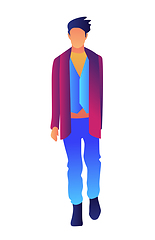 Image showing Stylish handsome man in fashion clothes vector illustration.