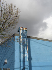 Image showing blue industrial building