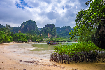 Image showing Railay beach in Krabi, Thailand