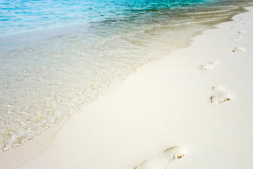 Image showing footprints on a tropical beach