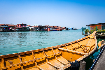 Image showing George Town Chew jetty, Penang, Malaysia