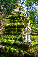 Image showing Wat Palad temple stupa, Chiang Mai, Thailand