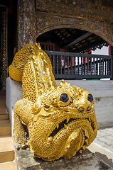 Image showing Statues in Wat Buppharam temple, Chiang Mai, Thailand