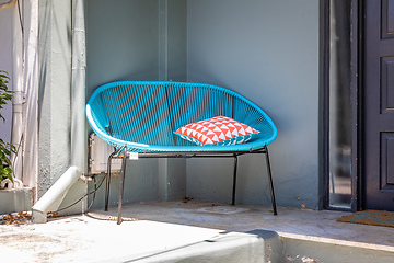 Image showing turquoise seat in front of a house in Sydney Australia