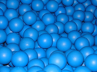 Image showing Blue balls abstract background