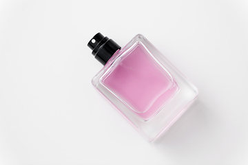 Image showing bottle of perfume or pink toilette water