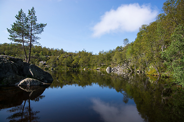 Image showing Way to the Preikestolen, Rogaland, Norway