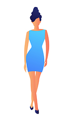 Image showing Elegant fashion model in dress vector illustration.