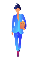 Image showing Elegant businesswoman wearing a suit vector illustration.