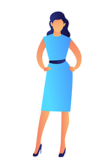 Image showing Elegant fashion model in dress vector illustration.