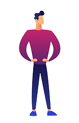 Image showing Businessman standing vector illustration.