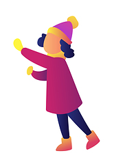 Image showing Child wearing winter clothes vector illustration.