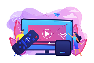 Image showing Smart TV box concept vector illustration.