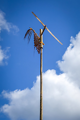 Image showing Windmill in Jatiluwih paddy field, Bali, Indonesia