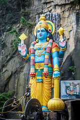 Image showing Shiva statue in Batu caves temple, Kuala Lumpur, Malaysia