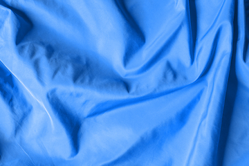 Image showing Blue satin background texture